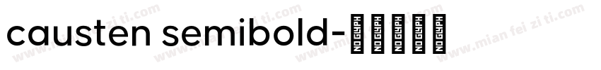 causten semibold字体转换